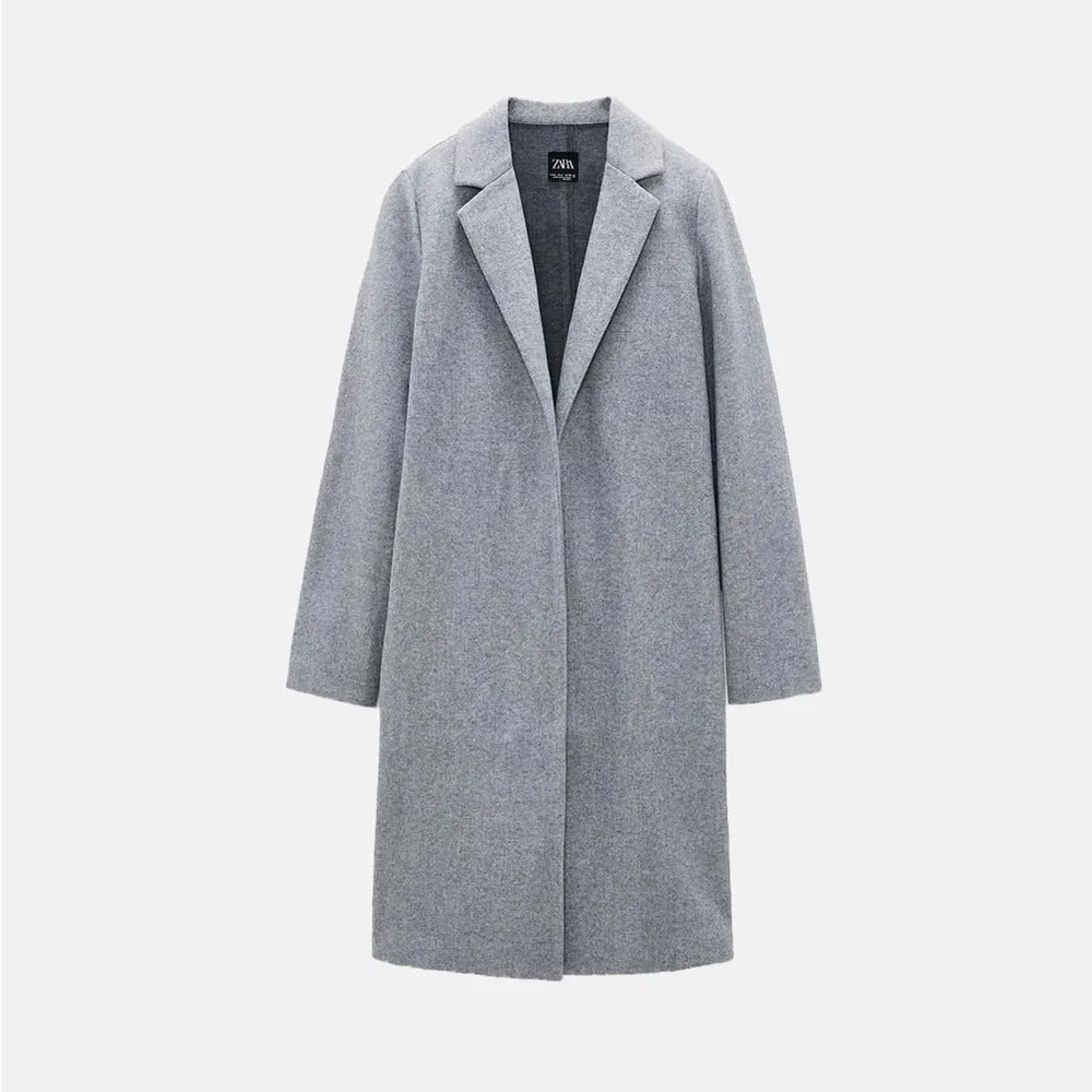 ZARA - Coat With Lapel Collar GREY